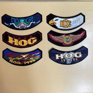Harley-Davidson Owners Group Rocker Patches Bundle of 6